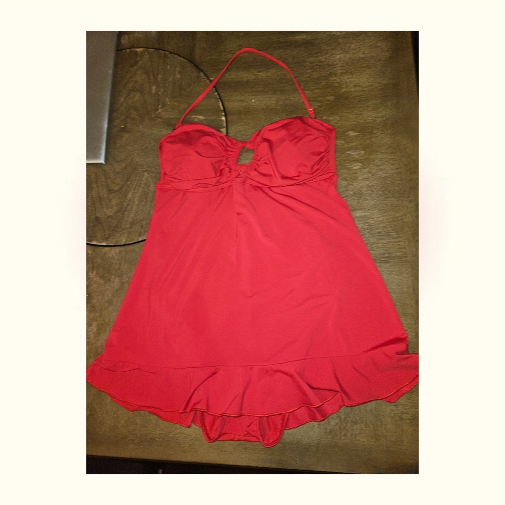 Kenneth Cole Red One-Piece Swimsuit 🔥